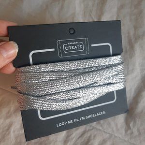 FREE with purchase - NWT Coach Silver Shoelaces